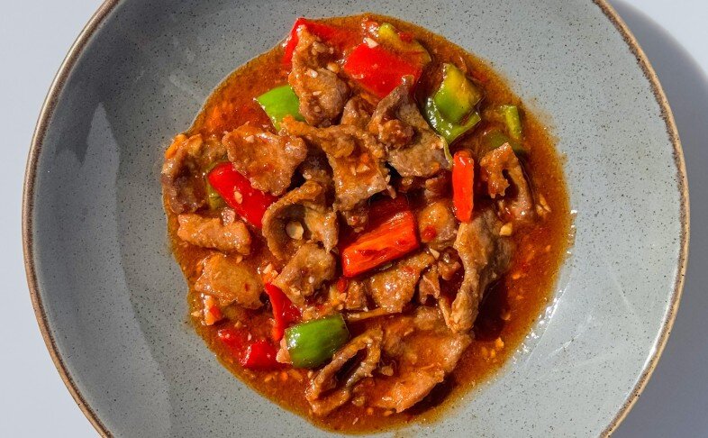 Телятина со свежим перцем