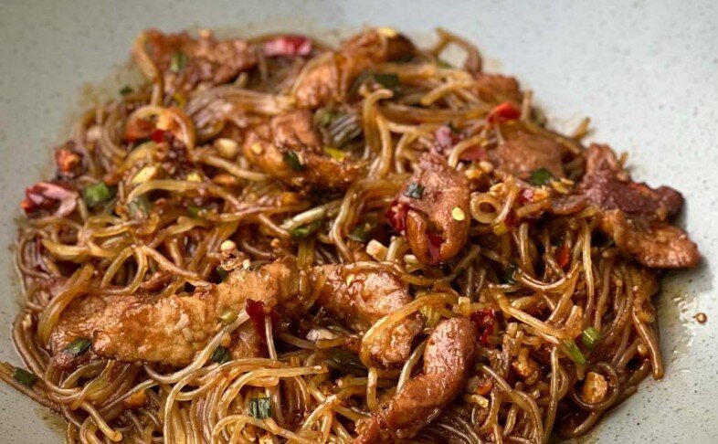 Телятина, жаренная с фунчезой