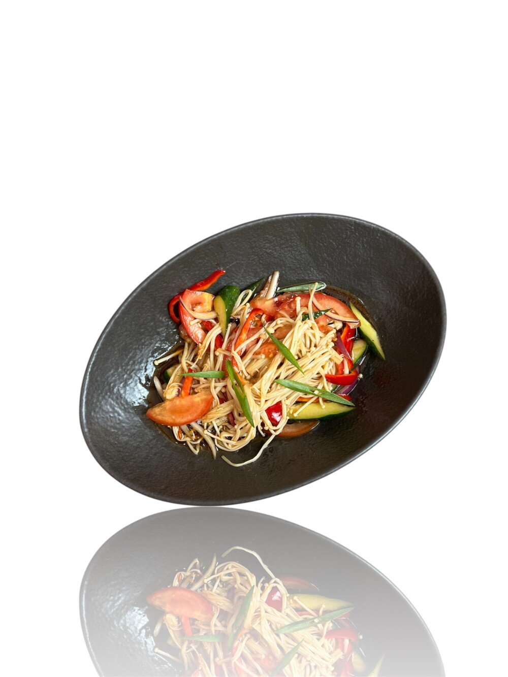 Грибы эноки с овощами