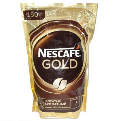 Кофе Nescafe Gold Растворимый 190гр