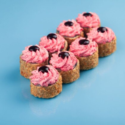 Жареный Лава ролл с лососем