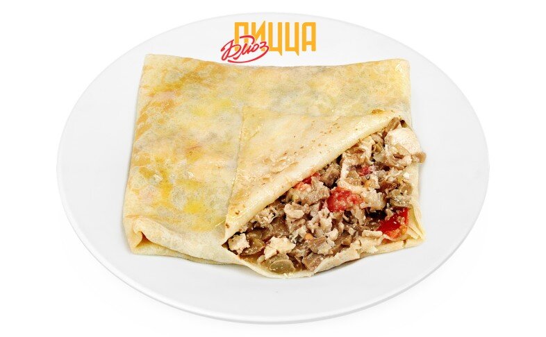 Блин "Гурьевский" с грибами и курицей