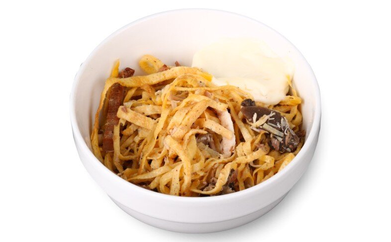 Салат мясной с грибами