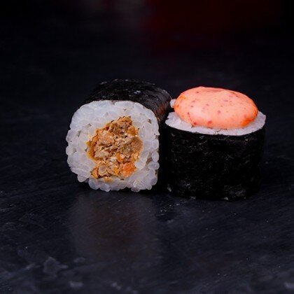 Мини ролл с лососем терияки