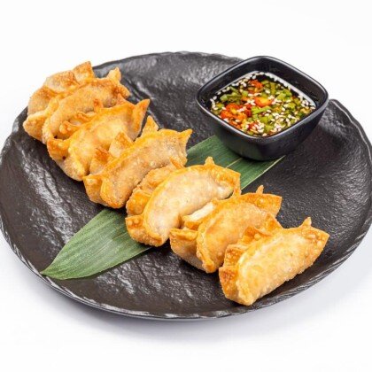 Гедза с курицей и креветками