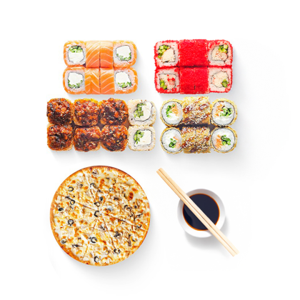 Сет Ассорти 32шт + пицца