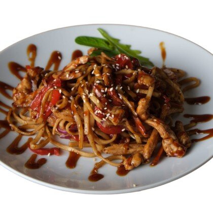 Удон с курицей