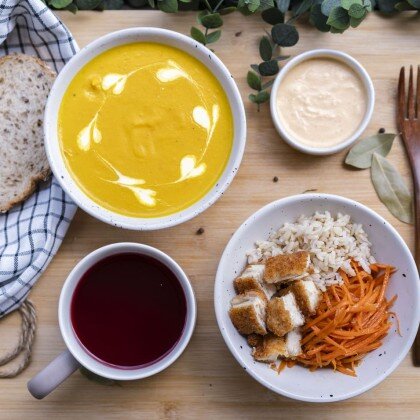 Lunch Set (Bowl, Soup & Drink)  🥣
