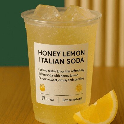 Honey Lemon Italian Soda 🍯
