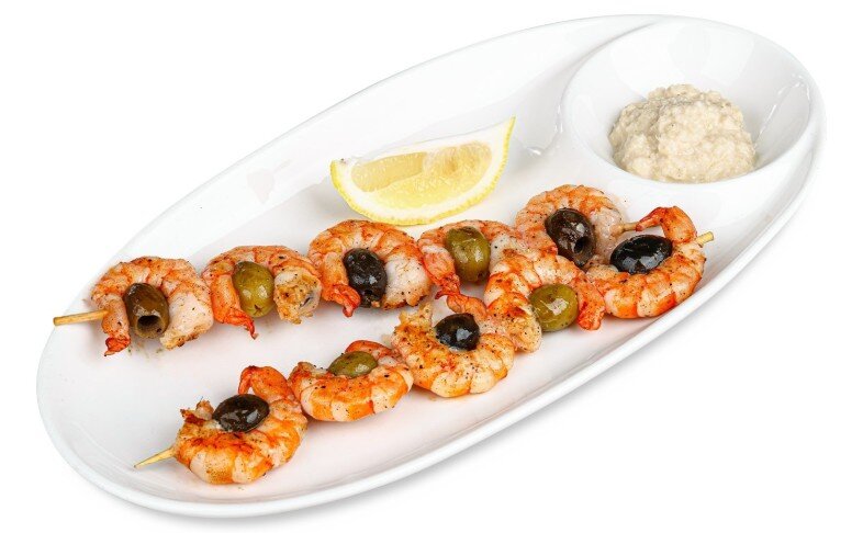 Креветки на решетке