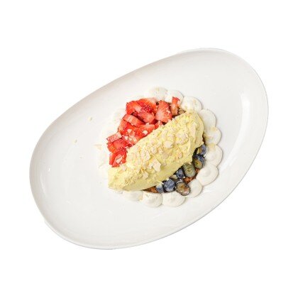 Чизкейк манго с кокосовым ганашем