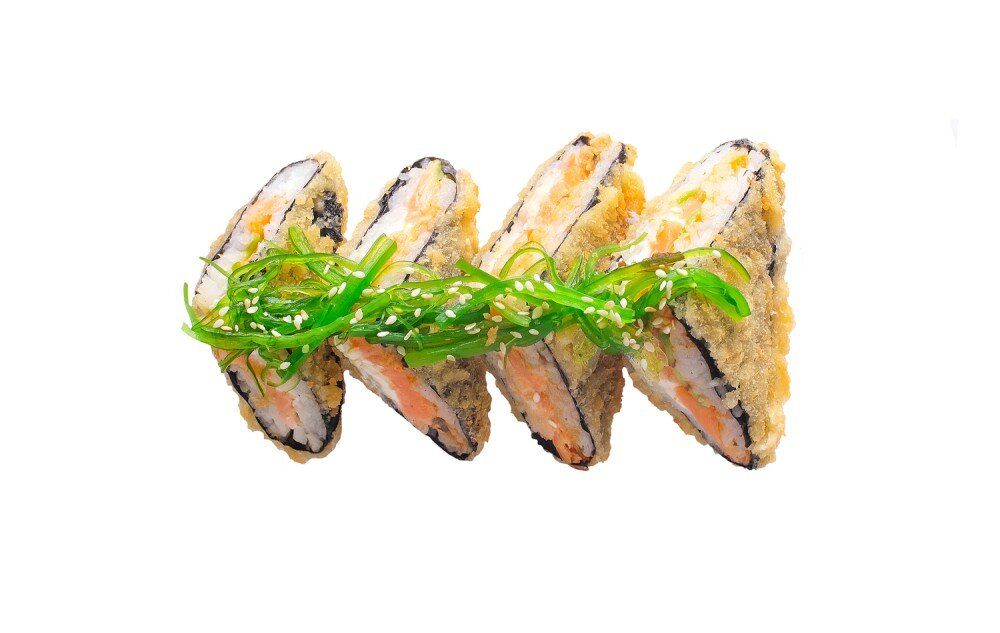 Такос темпура с лососем.