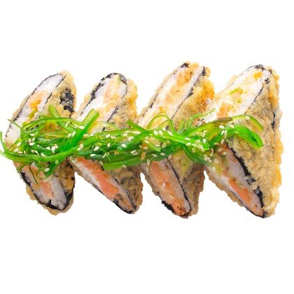 Такос темпура с лососем.