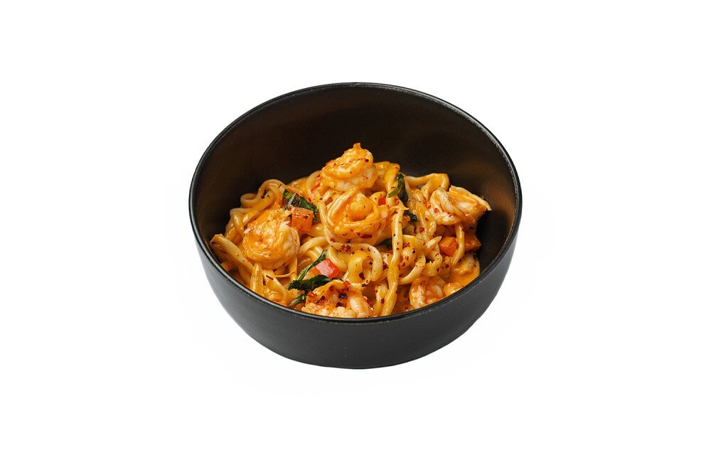 Лагман с креветками