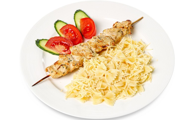 Шашлычок куриный с бантиками