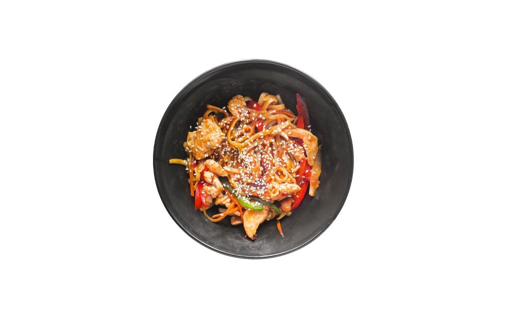WOK с лососем