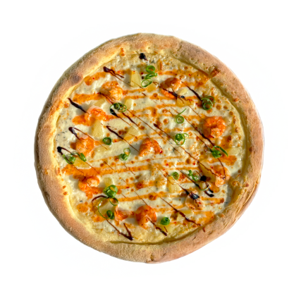 Пицца с креветками