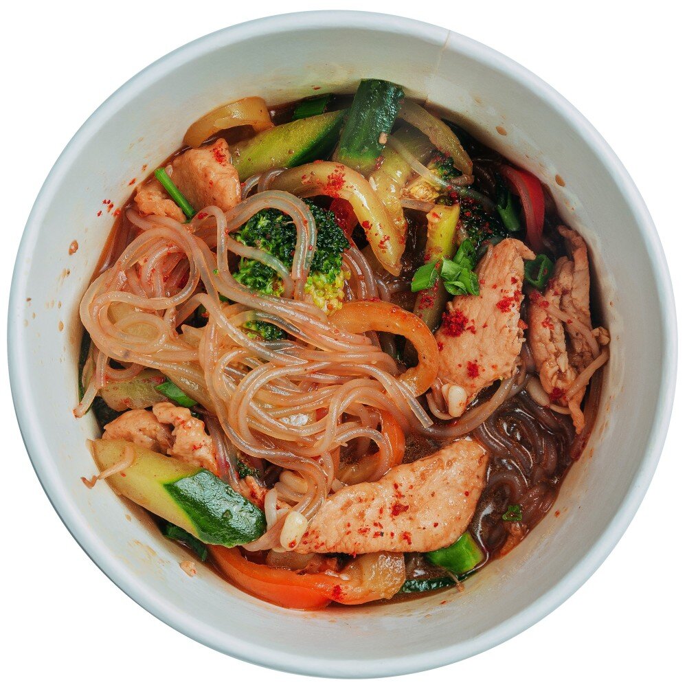 Wok фунчоза с куриным филе