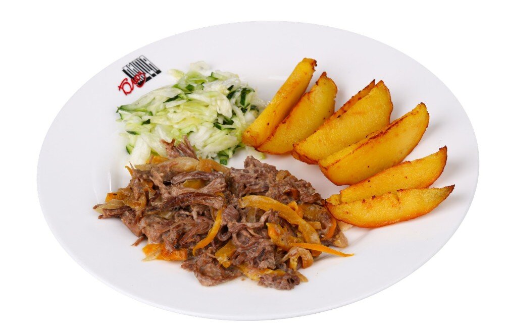 Рваное мясо в сливочно-перечном соусе