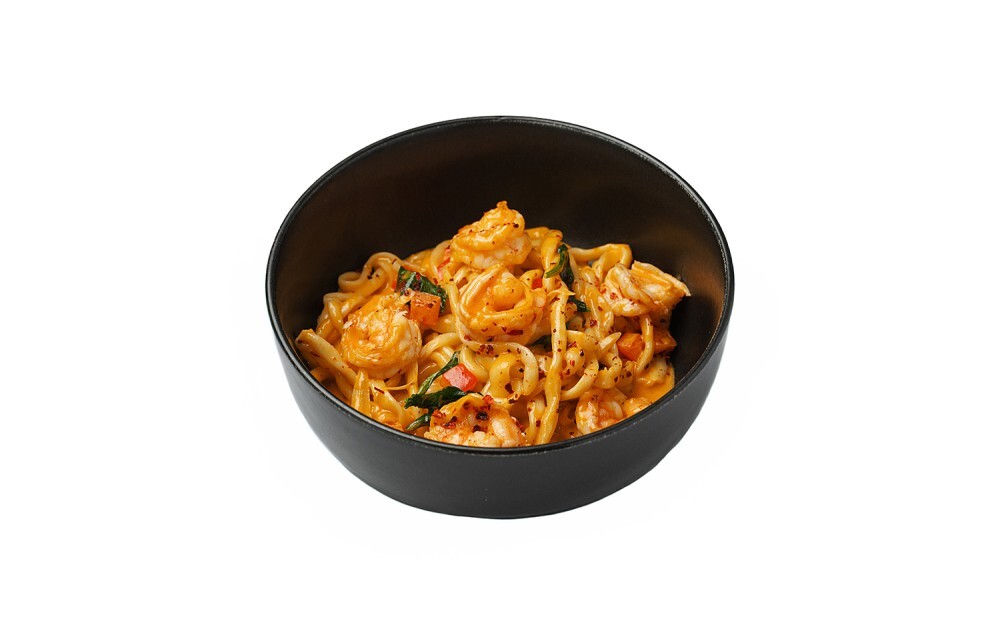 Лагман с креветками