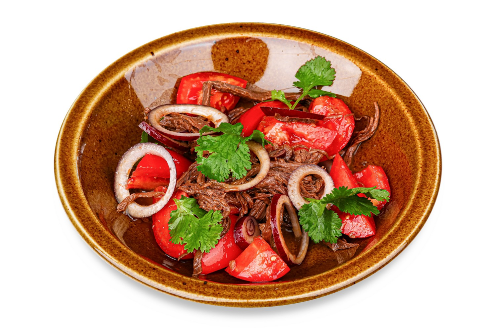 Салат "Помидор Ча" с рваным мясом