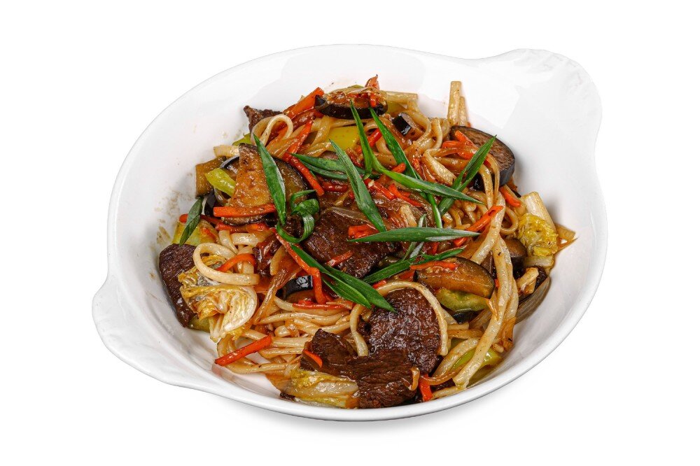 Вок с говядиной и овощами