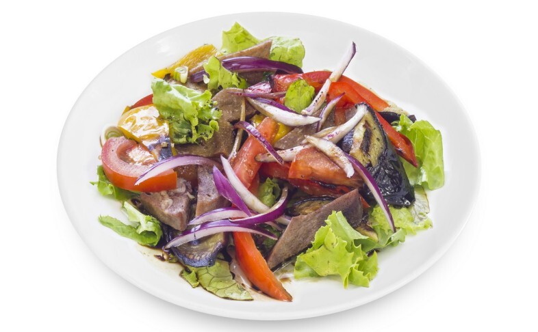 Салат "Жаровня" с языком