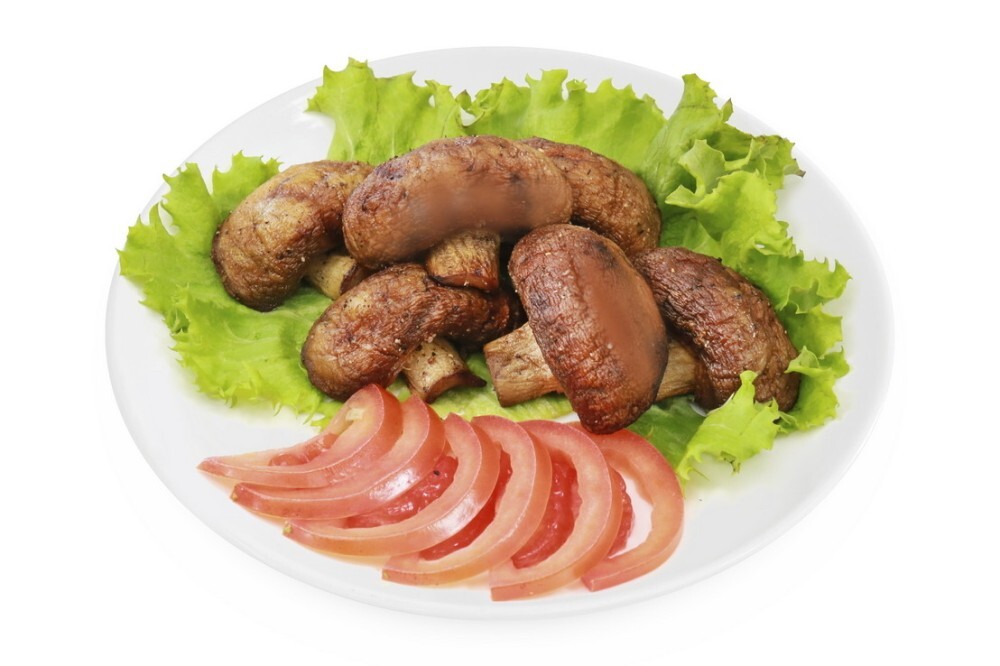 Шампиньоны на гриле