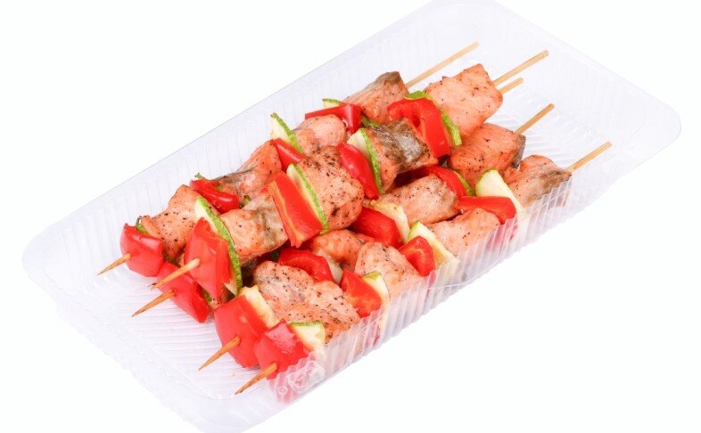 Мини-шашлычки из форели и овощей (5 шт)
