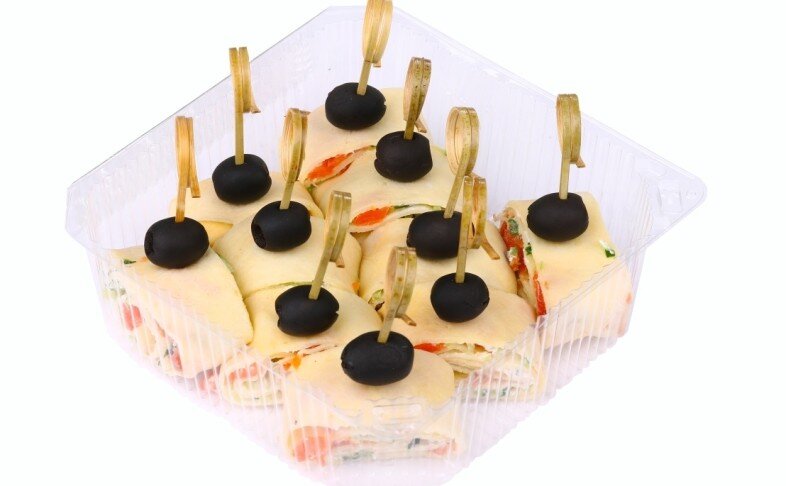 Канапе с блином и горбушей (10 шт)