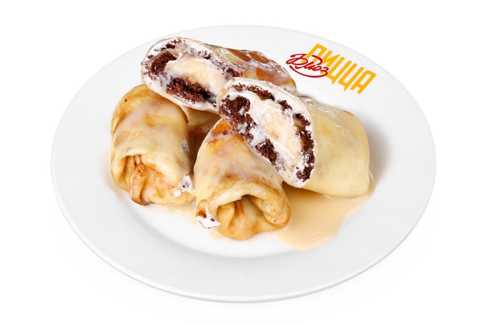 Блинчики с бананом и шоколадом