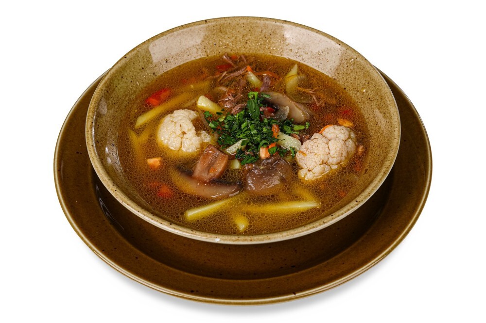 Суп овощной с шампиньонами