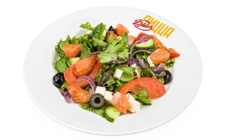 Салат "Греческий" с семгой