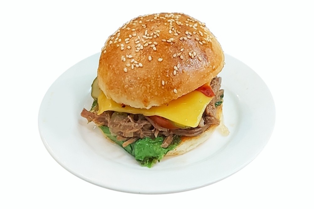 Бургер с рваным мясом