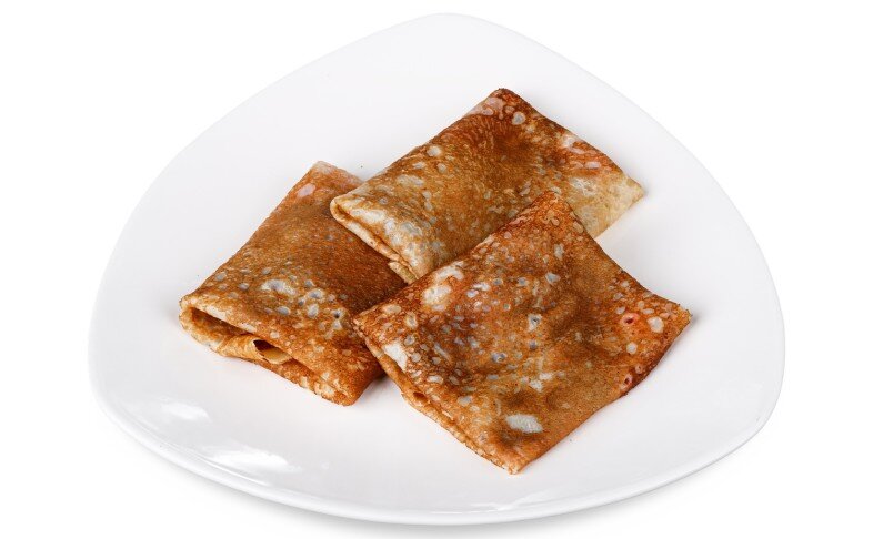 Блинчики с говядиной и сальсой