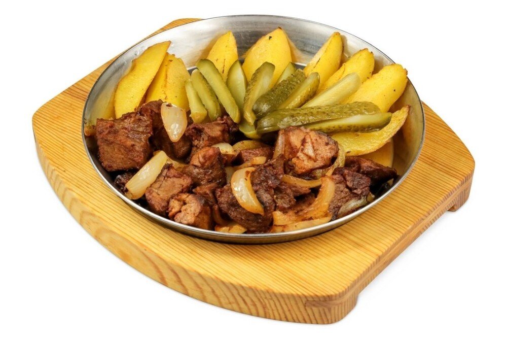 Баранина на сковороде