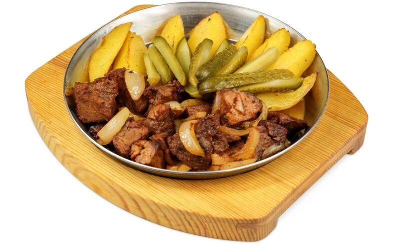 Баранина на сковороде