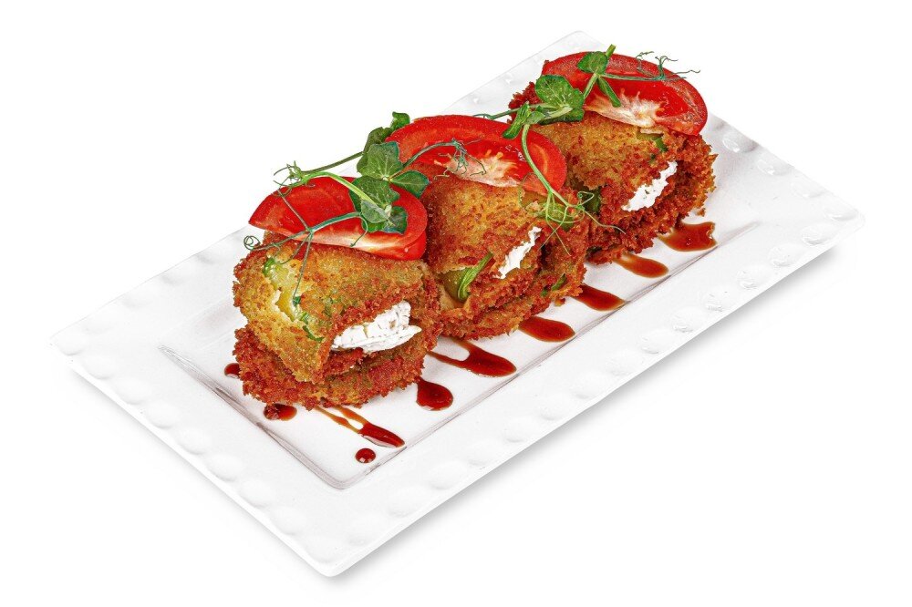 Рулетики из цукини темпура