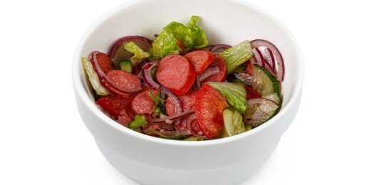 Салат с охотничьей колбасой