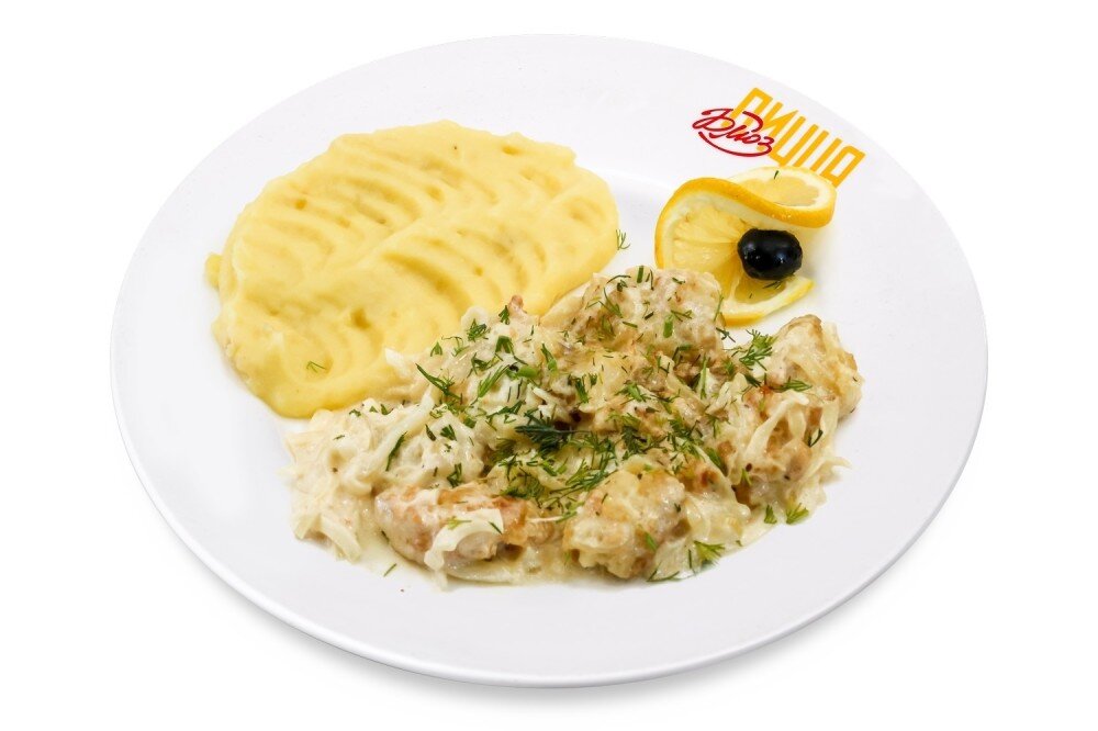 Минтай в сметане