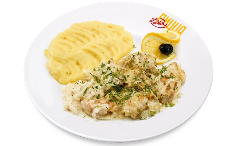 Минтай в сметане