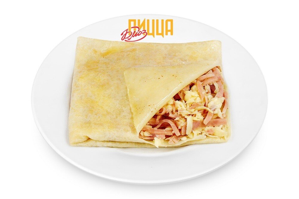 Блин Гурьевский с ветчиной и сыром