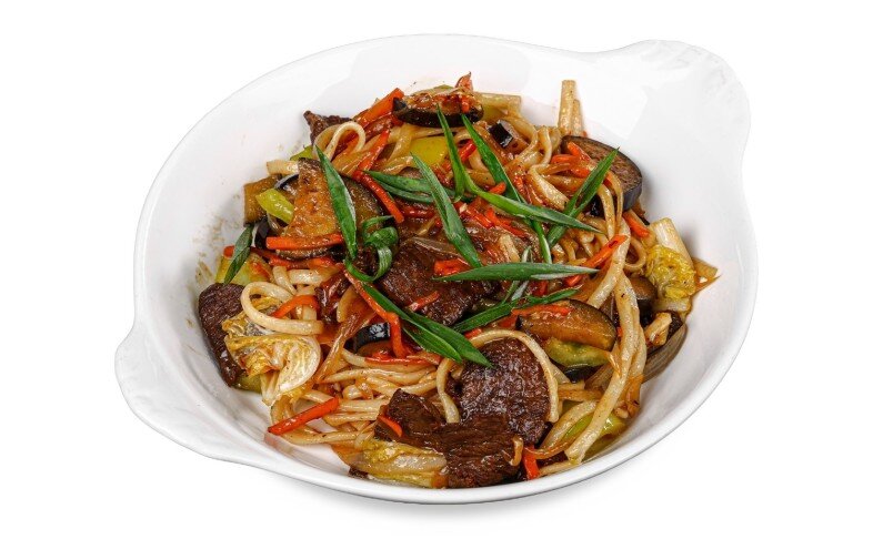 Вок с говядиной и овощами