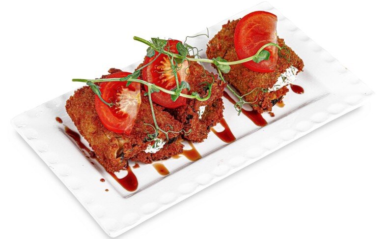 Рулетики из баклажан темпура