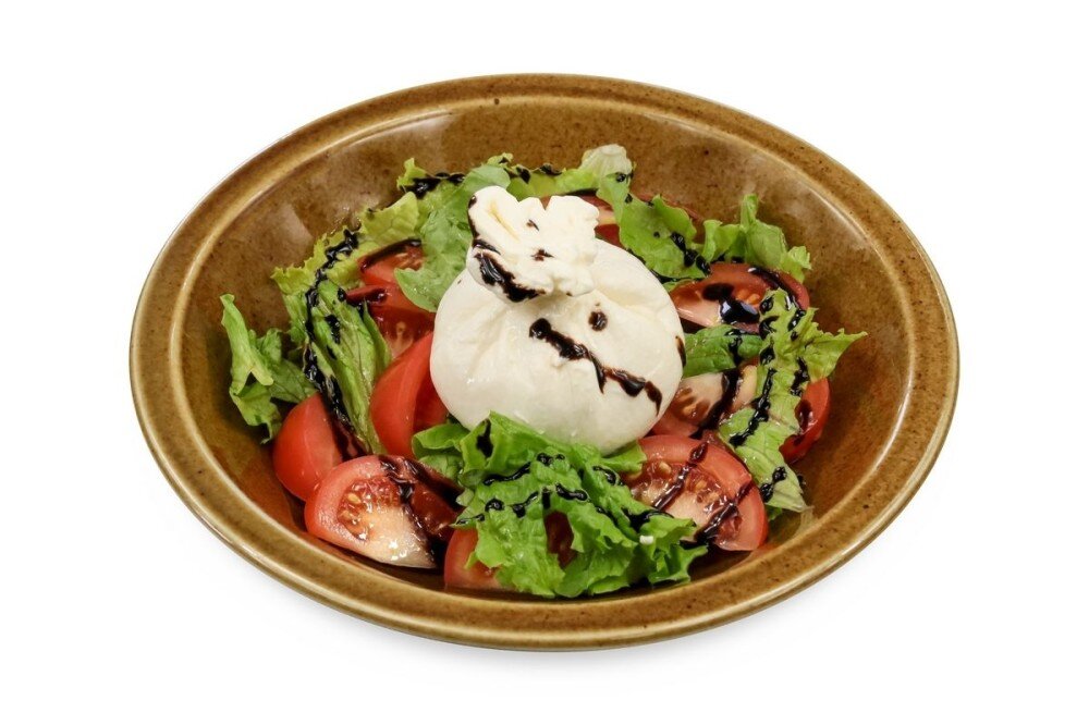 Буррата с томатами