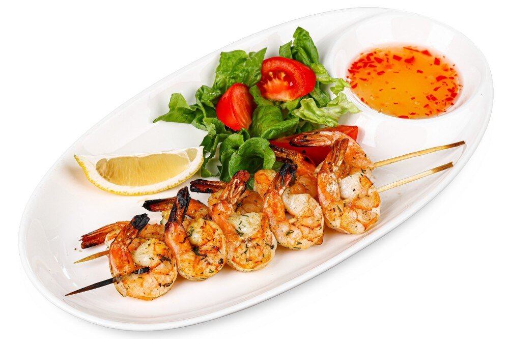 Креветки на гриле
