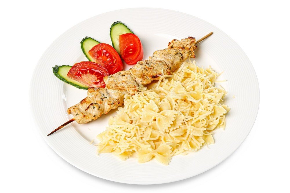 Шашлычок куриный с бантиками