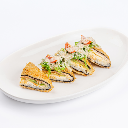 Такос темпура с лососем