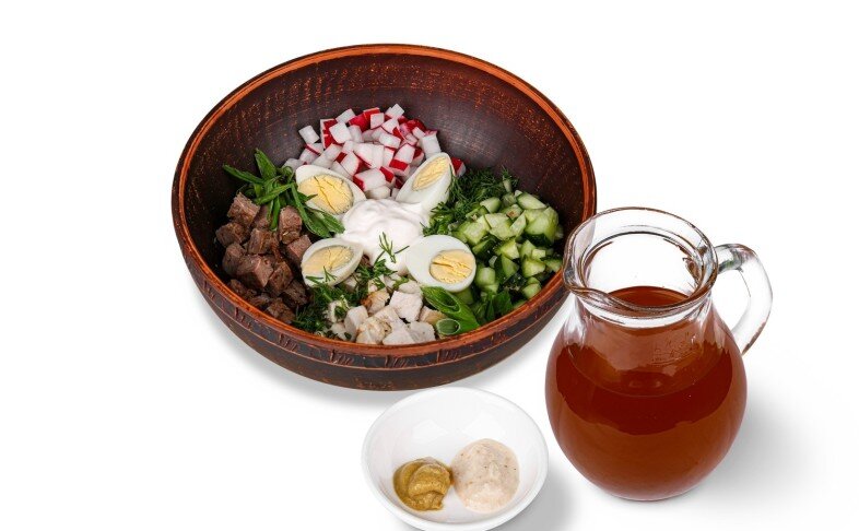 Окрошка "barBQ" на квасе