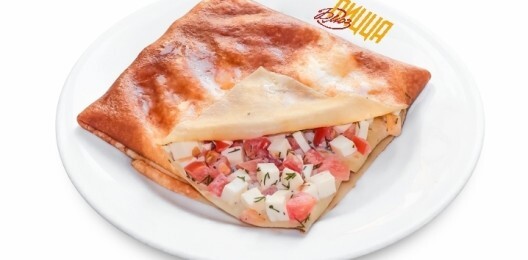 БЛИН НЕДЕЛИ! Блин Гурьевский с помидорами и брынзой